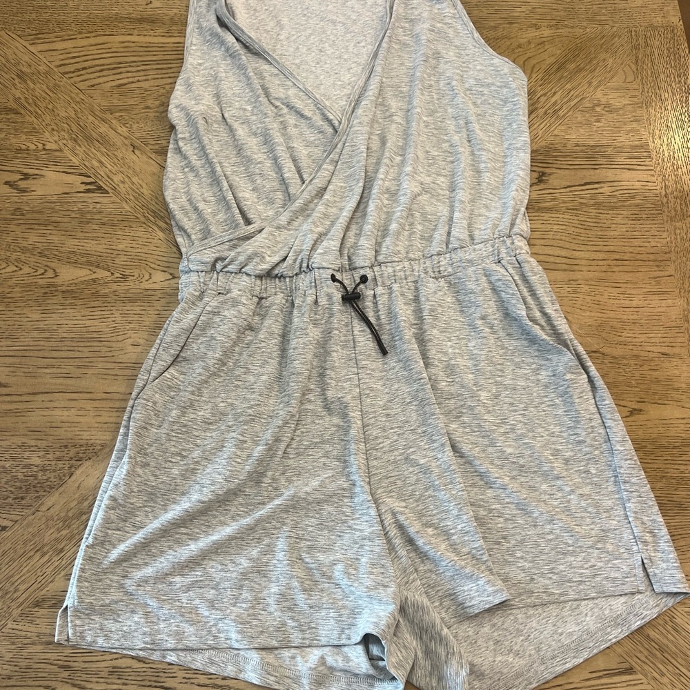 Gray Sleeveless Romper